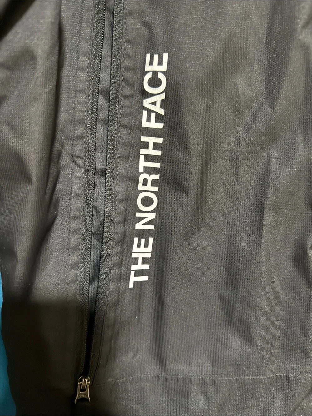 The North Face Kids Black Hooded Shell Jacket with White Logo